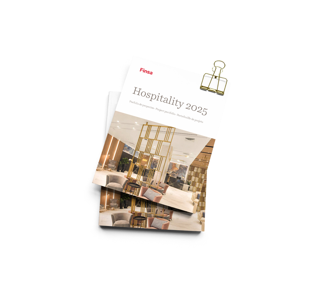 Portada del porfolio de Hospitality 2025 de Finsa 